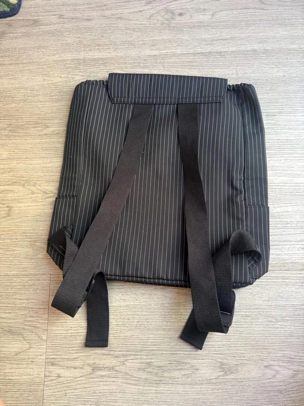 Jean Paul Gaultier Black Pinstripe Crossbody Messenger